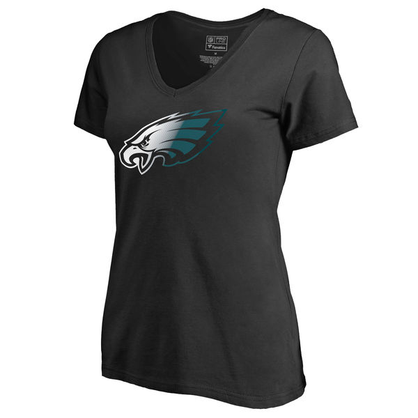 Women's Philadelphia Eagles Pro Line by Fanatics Branded Black Big & Tall Gradient Logo T-Shirt