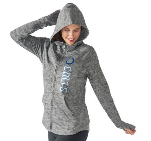 Indianapolis Colts G III 4Her by Carl Banks Women's Recovery Full Zip Hoodie Heathered Gray