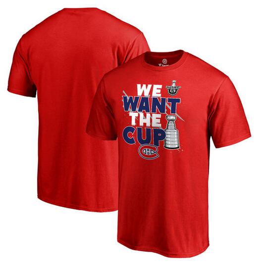 Montreal Canadiens Fanatics Branded 2017 NHL Stanley Cup Playoffs Participant Blue Line Big & Tall T Shirt Red