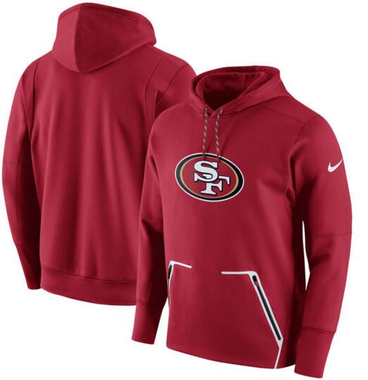 San Francisco 49ers Nike Champ Drive Vapor Speed Pullover Hoodie Scarlet - Click Image to Close