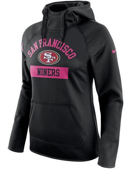 San Francisco 49ers Nike Women's Breast Cancer Awareness Circuit Performance Pullover Hoodie Black