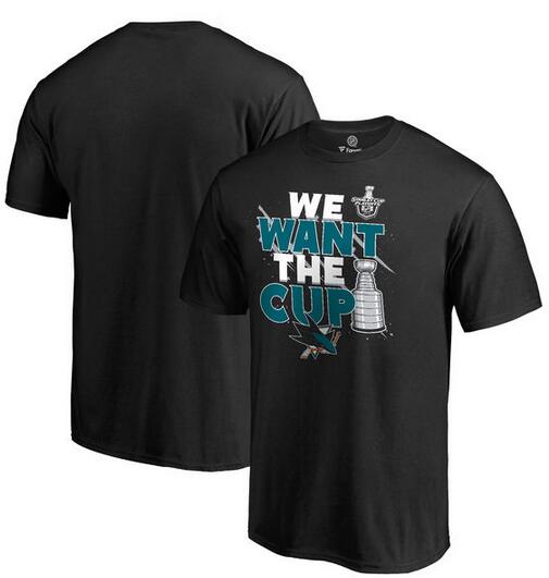 San Jose Sharks Fanatics Branded 2017 NHL Stanley Cup Playoff Participant Blue Line T Shirt Black