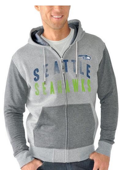 Seattle Seahawks G III Sports by Carl Banks Safety Tri Blend Full Zip Hoodie Heathered Gray