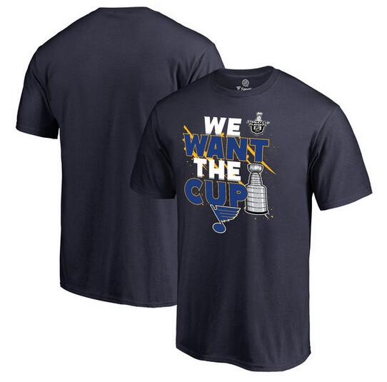 St. Louis Blues Fanatics Branded 2017 NHL Stanley Cup Playoff Participant Blue Line Big & Tall T Shirt Navy