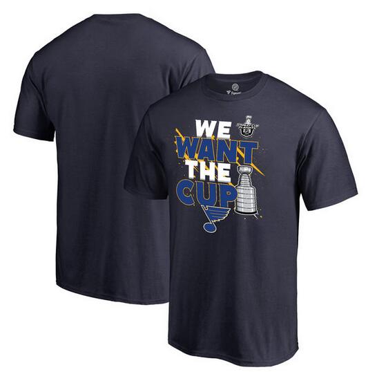 St. Louis Blues Fanatics Branded 2017 NHL Stanley Cup Playoff Participant Blue Line T Shirt Navy