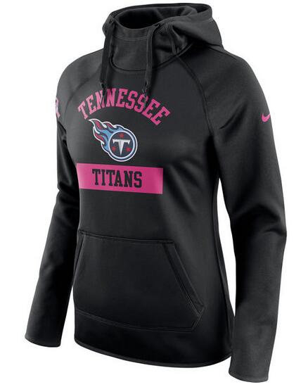Tennessee Titans Nike Women's Breast Cancer Awareness Circuit Performance Pullover Hoodie Black