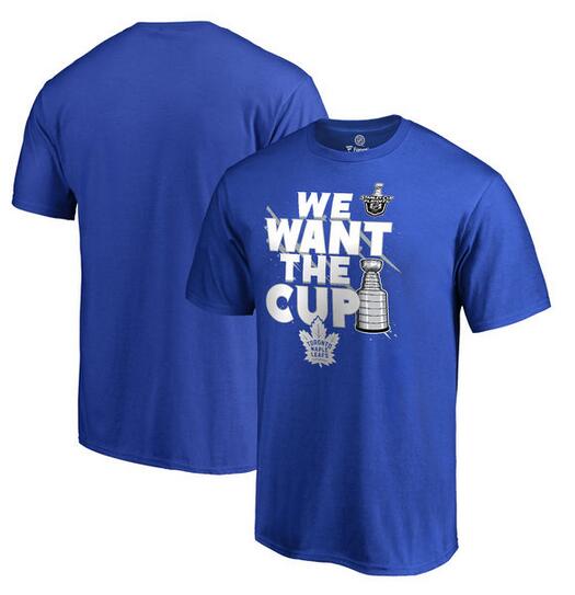 Toronto Maple Leafs Fanatics Branded 2017 NHL Stanley Cup Playoffs Participant Blue Line Big & Tall T Shirt Blue