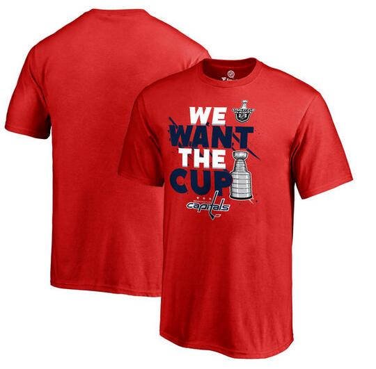 Washington Capitals Fanatics Branded 2017 NHL Stanley Cup Playoff Participant Blue Line T Shirt Red