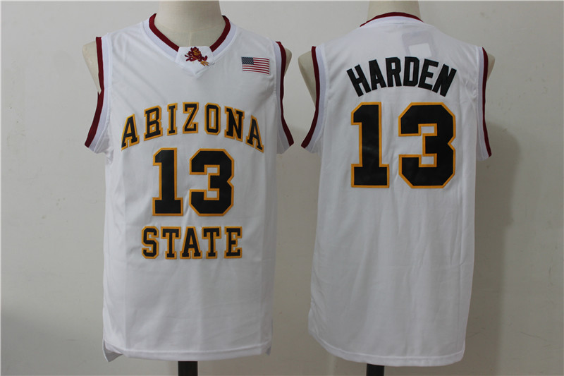 Arizona State Sun Devils 13 James Harden White College Basketball Jersey