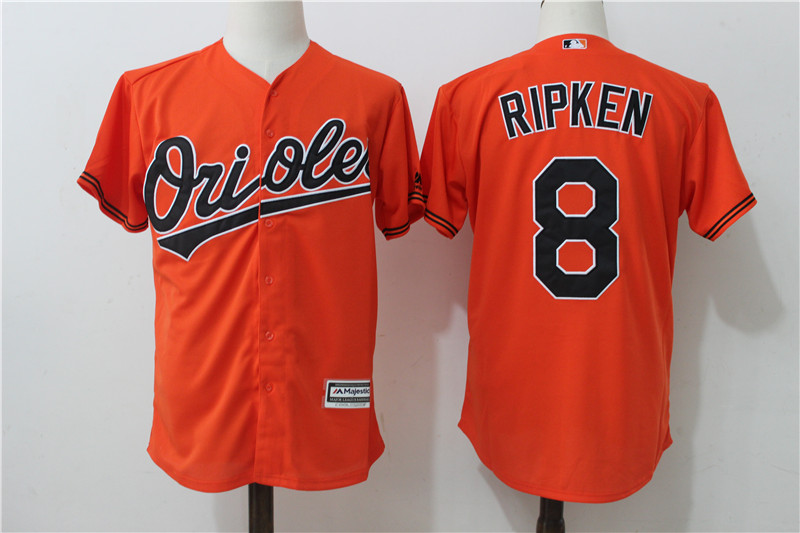 Orioles 8 Cal Ripken Jr. Orange Cool Base Jersey