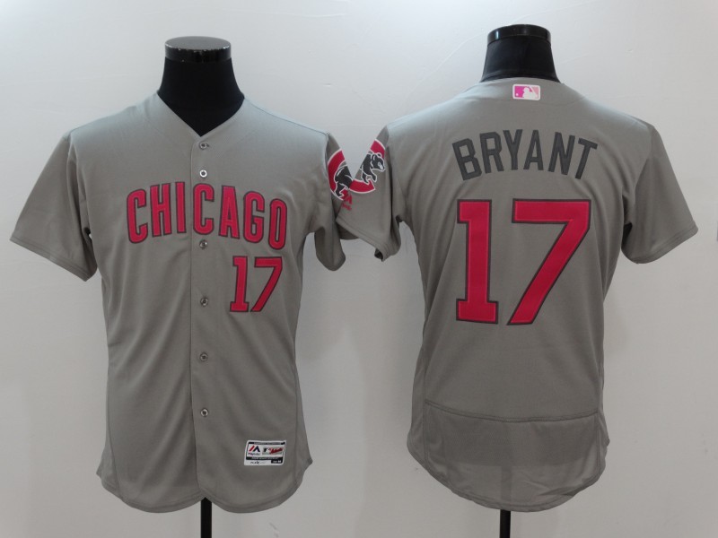 Cubs 17 Kris Bryant Gray Mother's Day Flexbase Jersey