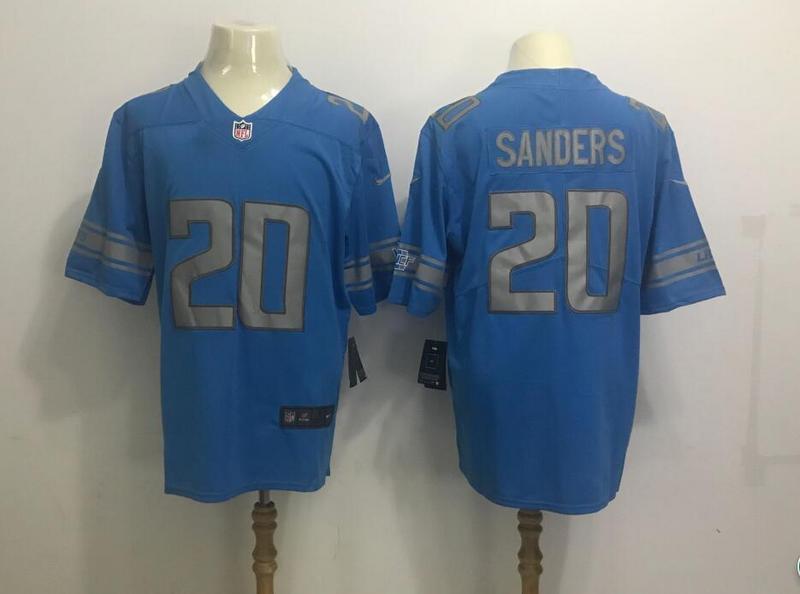 Nike Lions 20 Barry Sanders Blue Youth Color Rush Limited Jersey