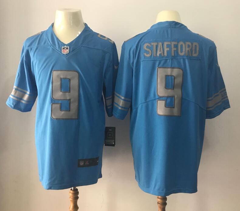 Nike Lions 9 Matthew Stafford Blue Color Rush Limited Jersey