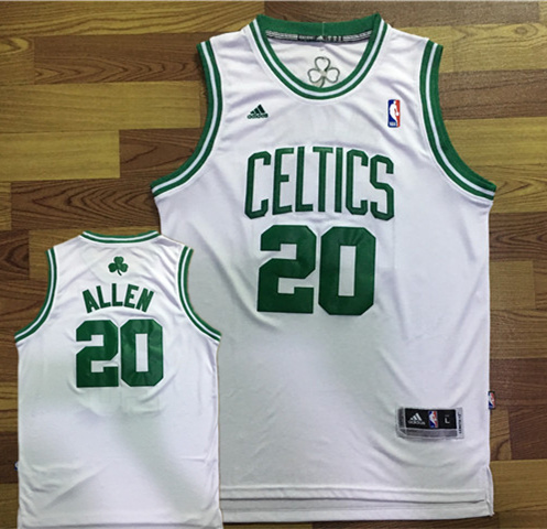 Celtics 20 Ray Allen White Swingman Jersey - Click Image to Close