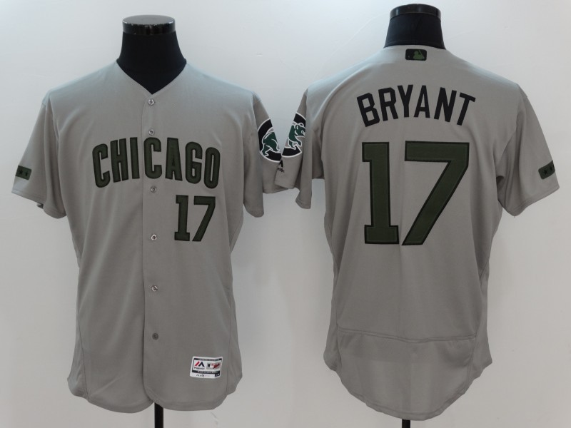 Cubs 17 Kris Bryant Gray 2017 Memorial Day Flexbase Jersey - Click Image to Close