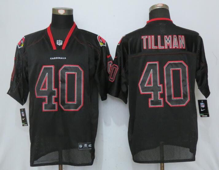 Nike Cardinals 40 Pat Tillman Black Lights Out Elite Jersey