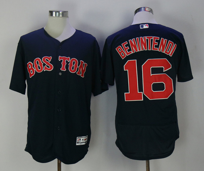 Red Sox 16 Andrew Benintendi Navy Flexbase Jersey