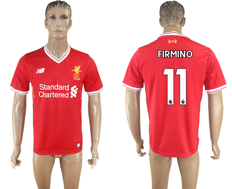 2017-18 Liverpool 11 FIRMINO Home Thailand Soccer Jersey