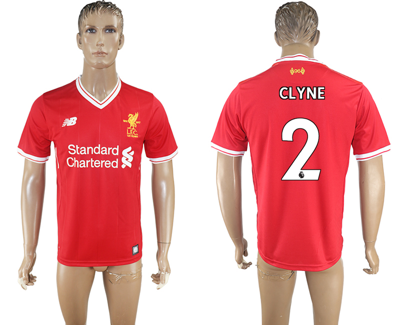 2017-18 Liverpool 2 CLYNE Home Thailand Soccer Jersey