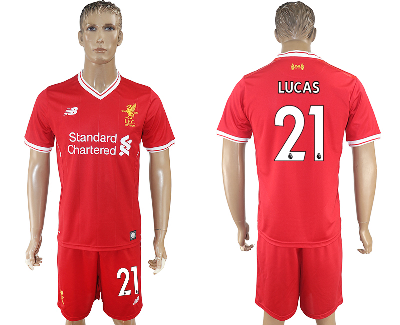 2017-18 Liverpool 21 LUCAS Home Soccer Jersey