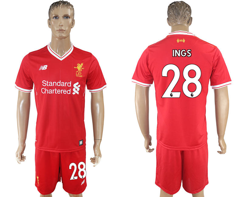 2017-18 Liverpool 28 INGS Home Soccer Jersey
