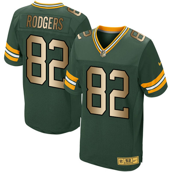 Nike Packers 82 Richard Rodgers Green Gold Elite Jersey