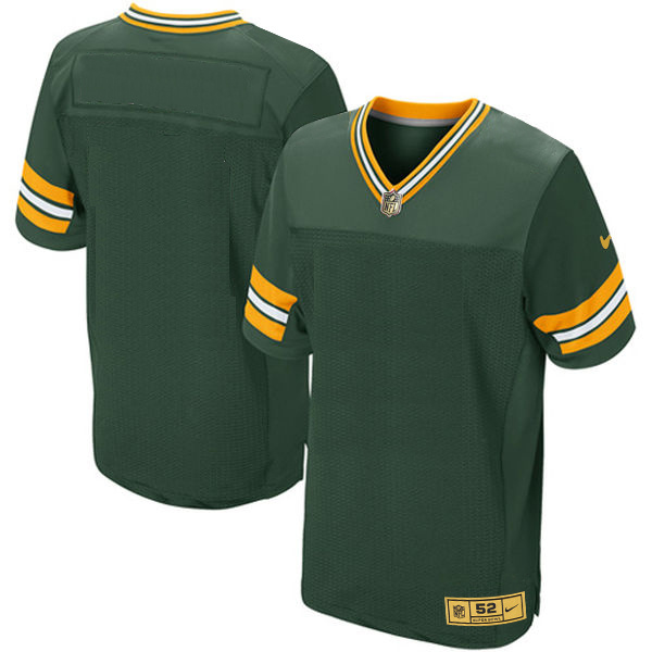 Nike Packers Blank Green Gold Elite Jersey