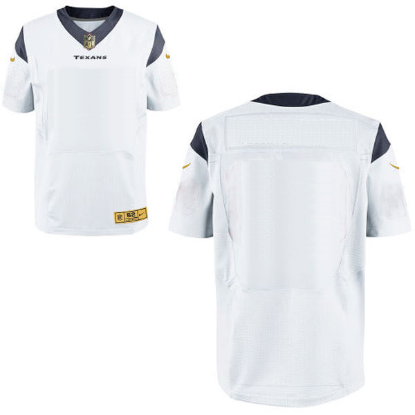 Nike Texans Blank White Gold Elite Jersey - Click Image to Close