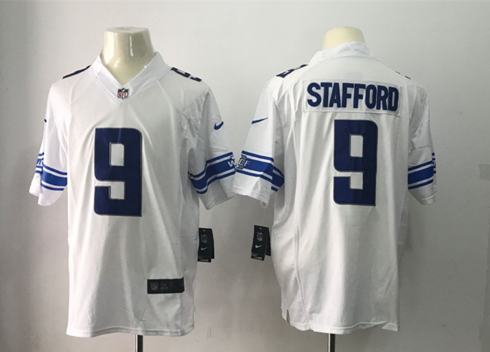 Nike Lions 9 Matthew Stafford White Color Rush Limited Jersey