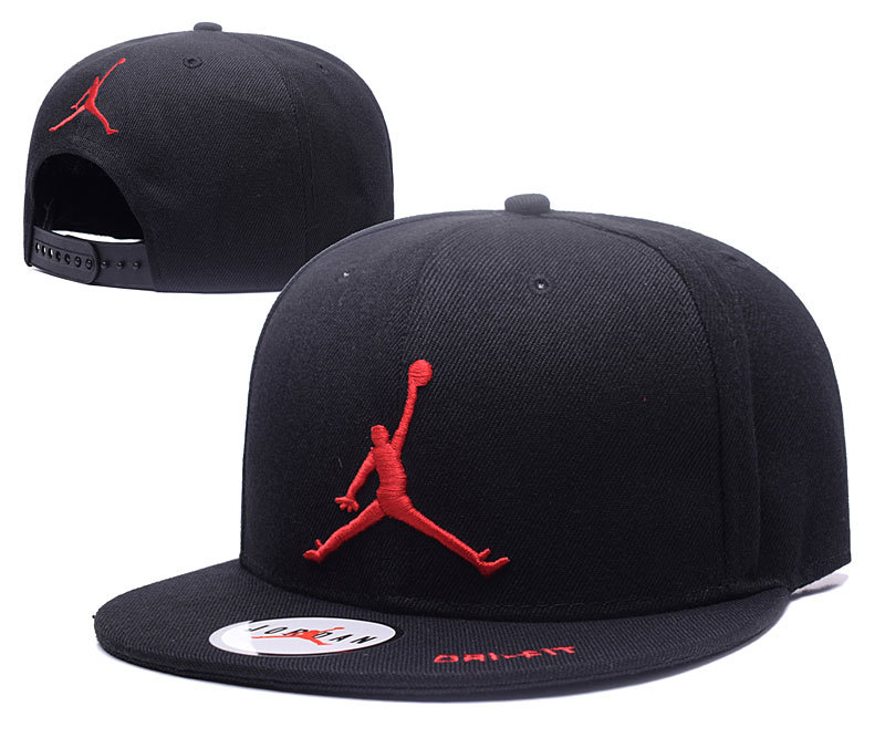 Air Jordan Red Logo Black Adjustable Hat GS