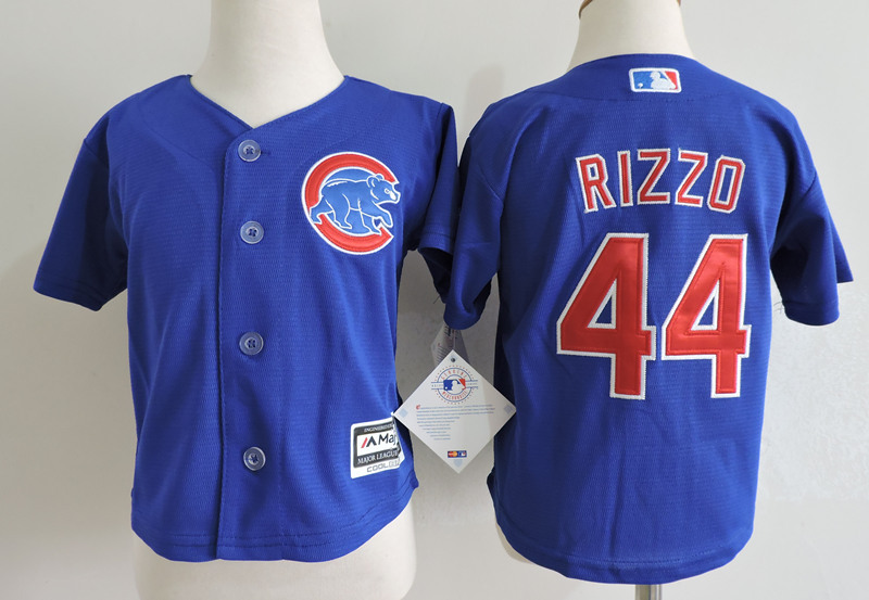 Cubs 44 Anthony Rizzo Blue Toddler Cool Base Jersey