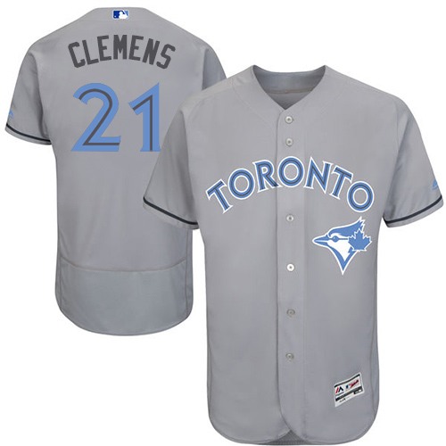 Blue Jays 21 Roger Clemens Gray Father's Day Flexbase Jersey