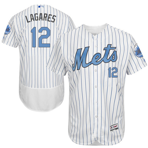 Mets 12 Juan Lagares White Father's Day Flexbase Jersey