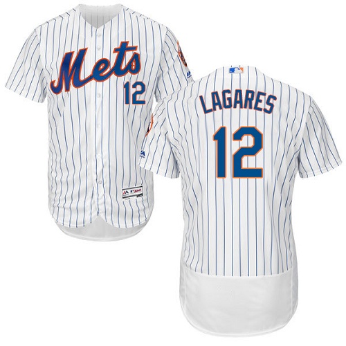 Mets 12 Juan Lagares White Flexbase Jersey