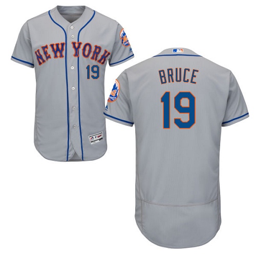 Mets 19 Jay Bruce Gray Flexbase Jersey
