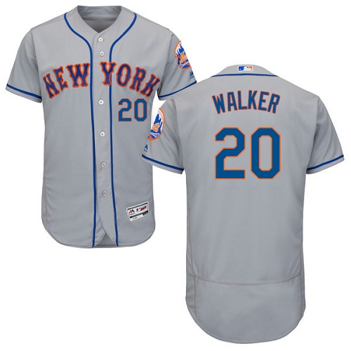 Mets 20 Neil Walker Gray Flexbase Jersey