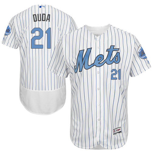Mets 21 Lucas Duda White Father's Day Flexbase Jersey