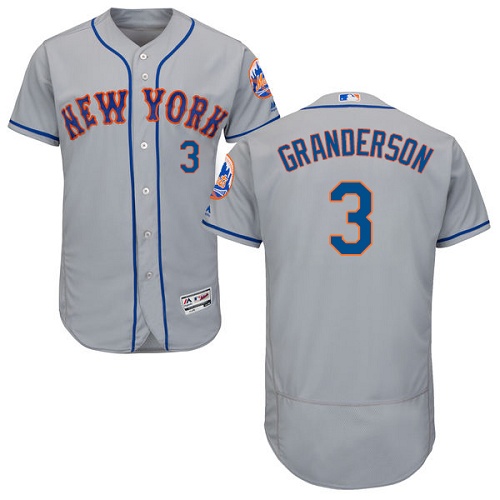 Mets 3 Curtis Granderson Gray Flexbase Jersey - Click Image to Close