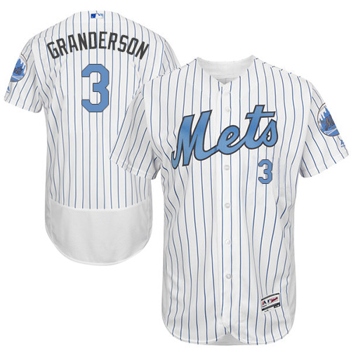 Mets 3 Curtis Granderson White Father's Day Flexbase Jersey - Click Image to Close
