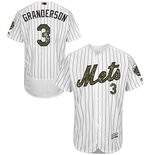 Mets 3 Curtis Granderson White Memorial Day Flexbase Jersey - Click Image to Close