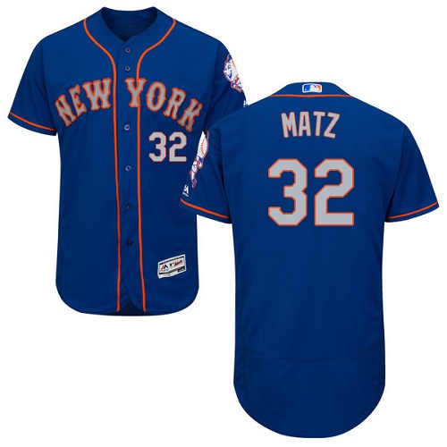 Mets 32 Steven Matz Blue Alternate Flexbase Jersey