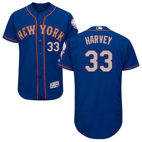 Mets 33 Matt Harvey Blue Alternate Flexbase Jersey