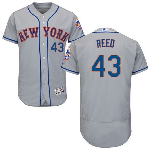 Mets 43 Addison Reed Gray Flexbase Jersey