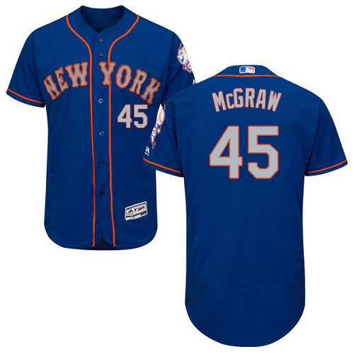 Mets 45 Tug McGraw Blue Alternate Flexbase Jersey