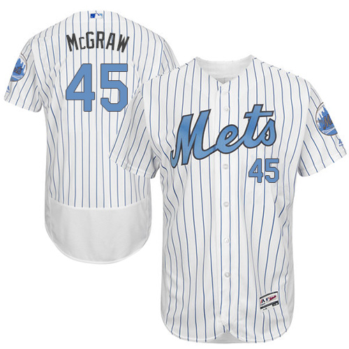 Mets 45 Tug McGraw White Father's Day Flexbase Jersey