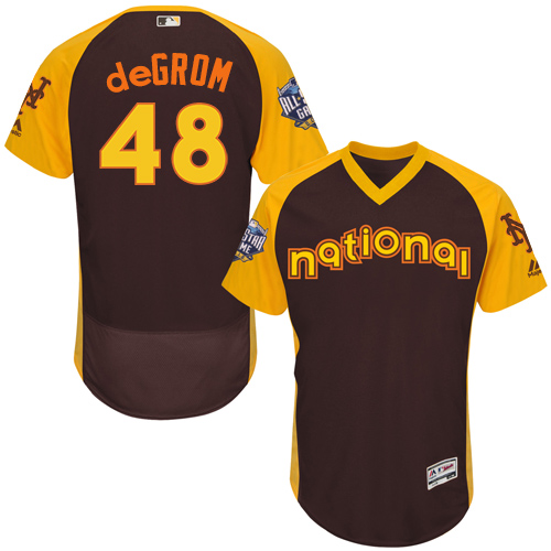 Mets 48 Jacob deGrom Brown 2016 MLB All Star Game Flexbase Batting Practice Player Jersey