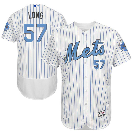 Mets 57 Kevin Long White Father's Day Flexbase Jersey