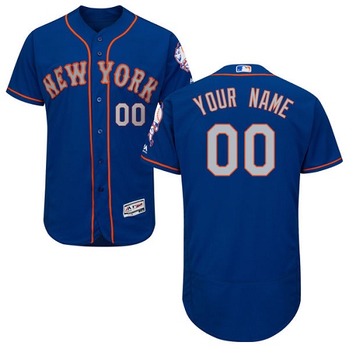 New York Mets Blue Alternate Men's Flexbase Customized Jersey