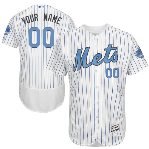 New York Mets White Father's Day Men's Flexbase Customized Jersey