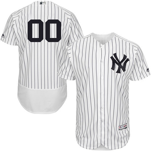 New York Yankees White Men's Flexbase Customized Jersey
